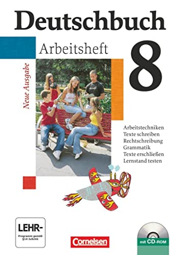 Deutschbuch Gymnasium - Allgemeine bisherige Ausgabe - 8. Schuljahr: Arbeitsheft mit Lösungen und Übungs-CD-ROM von Cornelsen Verlag GmbH
